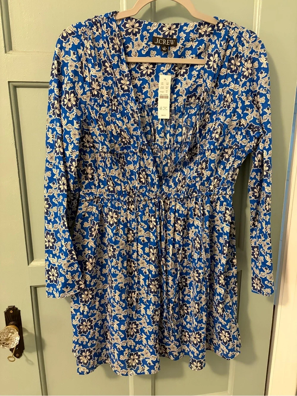 J.Crew Tiered tie-front beach dress NWT
